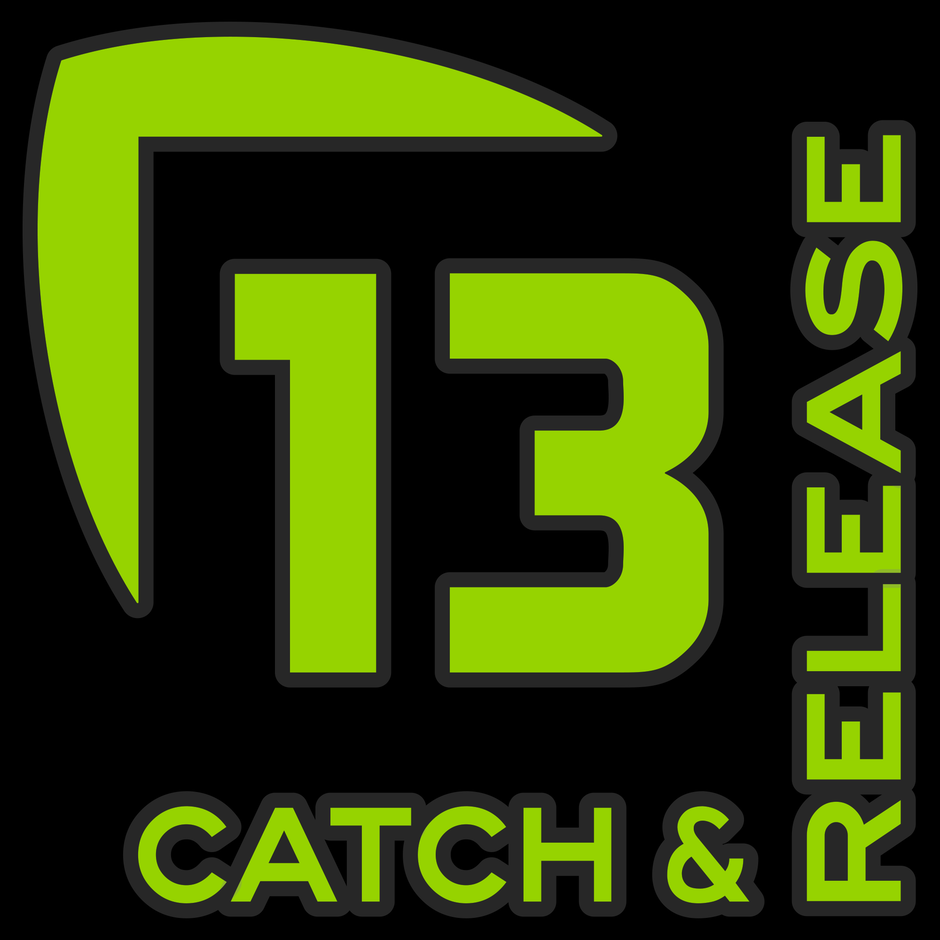 13 Fishing Catch and Release Vinyl Decal - Green